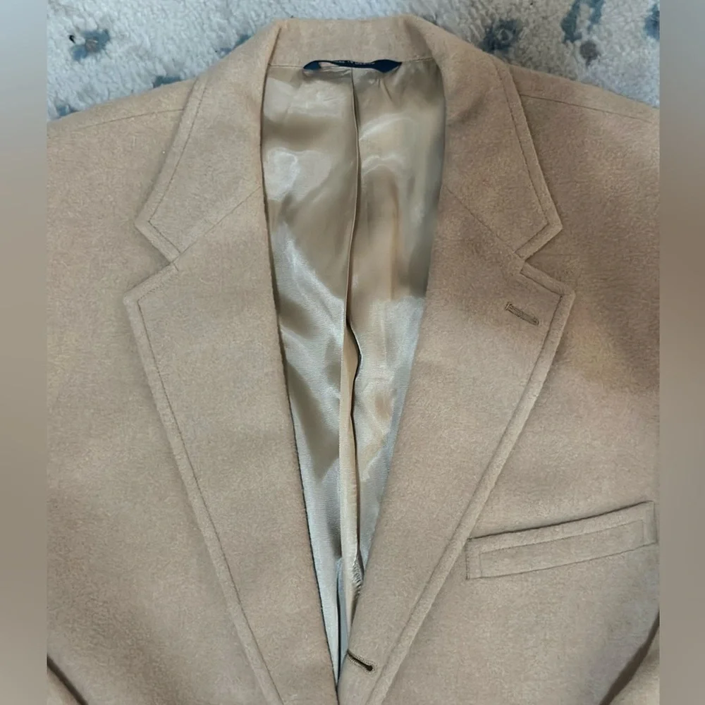 Brooks Brothers Tan and cream wool blend Size: 44 L